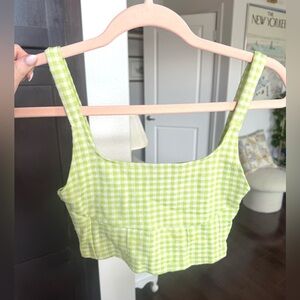 Zara Gingham Crop Tank